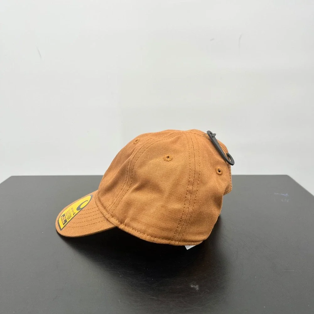 Carhartt Canvas Hat Infant One Size Brown NWT Logo Patch Elastic Back AH8900